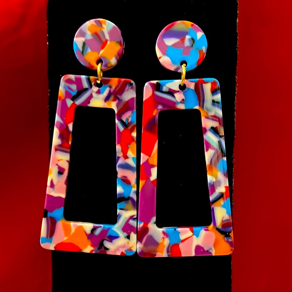 Exaggerated Square Earrings